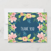 Vielen Dank Hinweis Baby Girl Modern Simple Boho F Einladung (Vorderseite)