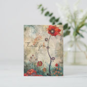 Vielen Dank Hinweis Card Jeder Anlass Blank mit Um Dankeskarte (Stehend Vorderseite)