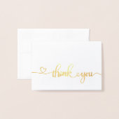 Vielen Dank Hinweis Cards Gold Foil Folienkarte (Vorderseite mit Umschlag)