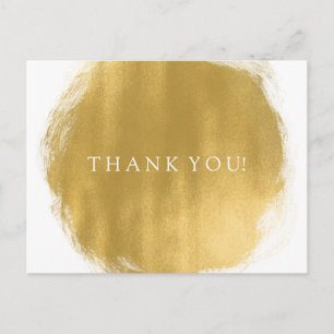 Vielen Dank Hinweis Gold Paint Look Postkarte