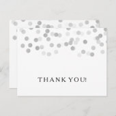 Vielen Dank Hinweis Imitate Silver Foil Glitzer Li Postkarte (Vorne/Hinten)
