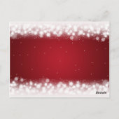 Vielen Dank Hinweis Magic Sparkle Red Postkarte (Rückseite)