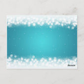 Vielen Dank Hinweis Magic Sparkle Türkis Postkarte (Rückseite)