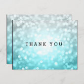 Vielen Dank Hinweis Strand Ombre Glitzer Lights Postkarte (Vorne/Hinten)