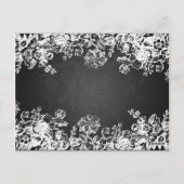 Vielen Dank Hinweis Viktorianisch Geblüht Schwarz Postkarte (Rückseite)