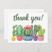 Vielen Dank Hipster Kaktus Aquarellbilder Postkarte (Vorne/Hinten)