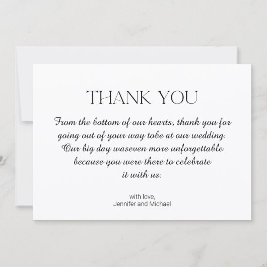 Vielen Dank Hochzeit 6 Fotos Collage stilvoll Mitteilungskarte (Rückseite)