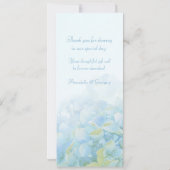 Vielen Dank Hochzeit Foto Hydrangea-Karte Einladung (Rückseite)