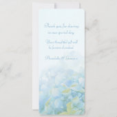 Vielen Dank Hochzeit Foto Hydrangea-Karte Einladung (Rückseite)