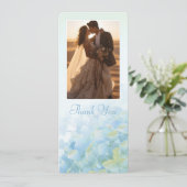 Vielen Dank Hochzeit Foto Hydrangea-Karte Einladung (Stehend Vorderseite)