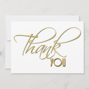 Vielen Dank Hochzeit Imitate Gold Kalligraphie Chi Dankeskarte