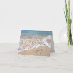 Vielen Dank Hochzeit Strandherzen Karte