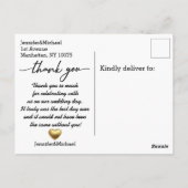Vielen Dank, Hochzeitscollage, Custom Postkarte (Rückseite)