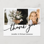 Vielen Dank, Hochzeitscollage, Custom Postkarte (Vorderseite)