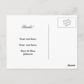 Vielen Dank Hochzeitskarten mit rosa rosa Blume Postkarte (Rückseite)