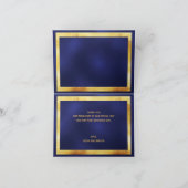 Vielen Dank Hochzeitsnacht blauen Gold Konfetti Dankeskarte (Innenseite)