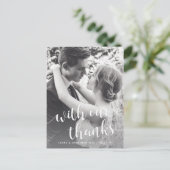 Vielen Dank | Hochzeitsszenario Foto Vielen Dank Postkarte (Stehend Vorderseite)