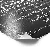 Vielen Dank Hochzeitszeichen maßgeschneiderte Tafe Fotodruck (Ecke)