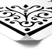 Vielen Dank Hochzeitszeichen Schwarz-Weiß-Tafel uk Poster (Ecke)