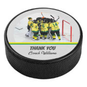 Vielen Dank Hockey Coach Personalisiert Team Foto Eishockey Puck (3/4)