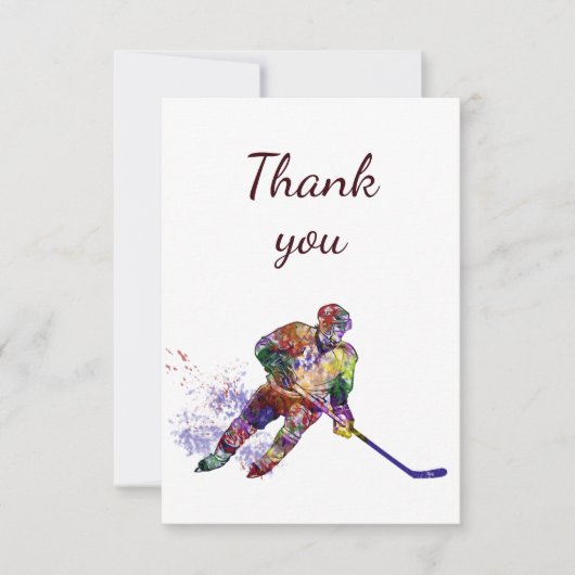 Vielen Dank Hockey Sport Dankeskarte (Vorderseite)