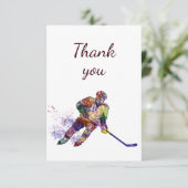 Vielen Dank Hockey Sport Dankeskarte (Stehend Vorderseite)