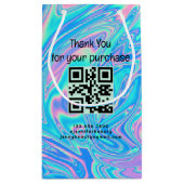 Vielen Dank holografischen qr Code Business stilvo Kleine Geschenktüte (Rückseite)