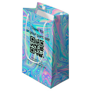 Vielen Dank holografischen qr Code Business stilvo Kleine Geschenktüte