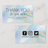 Vielen Dank, Holographic instagram Discount  Visitenkarte (Vorne/Hinten)