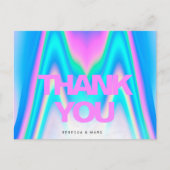 Vielen Dank, Holographic Iridescent Y2K Postkarte (Vorderseite)