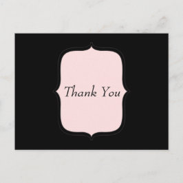 Vielen Dank, Hübsch, rosa und schwarz Postkarte