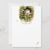 Vielen Dank Igel Woodland Baby Dusche Wasserfarbe (Vorderseite)