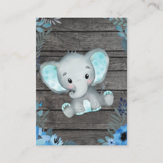 Vielen Dank, Ihr Card Boy Elephant Dusche Begleitkarte (Rückseite)