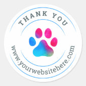 Vielen Dank, Ihr Dog Small Business Sticker (Vorderseite)