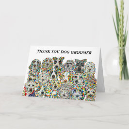 Vielen Dank, Ihr Hund Groomer Card Karte