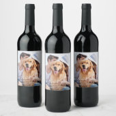 Vielen Dank, Ihr Hund Hochzeit Personalisierten Be Weinetikett (Flaschen)