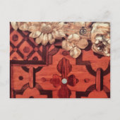 Vielen Dank, Ihr Name, das eingelegte Holz und das Postkarte (Vorderseite)