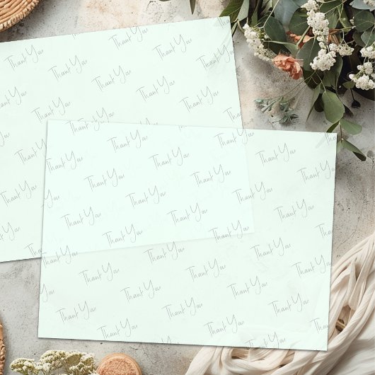 Vielen Dank, Ihr Text Business Tissue Paper Mint Seidenpapier