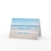 Vielen Dank, Ihre Card Hochzeit in Urlaubsort