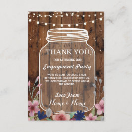 Vielen Dank, Ihre Card Verlobung Wedding Jar Flora Einladung