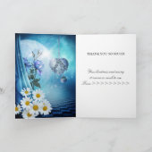 Vielen Dank, Ihre Karte Charming Blue White Blume (Innenseite)