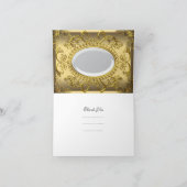 Vielen Dank Ihre Karte Elegante Elite Gold Damask (Innenseite)