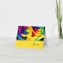 Vielen Dank Ihre Karte gestrichen Regenbogen Roses