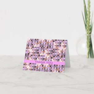 Vielen Dank Ihre Karte Lila rosa Pixel