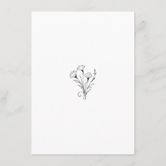 Vielen Dank Ihre Karte Minimalistisch Elegante Scr (Rückseite)