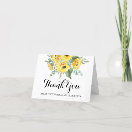 Vielen Dank Ihre Karte Sonnenblumen Grüne Wedding