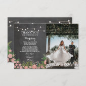 Vielen Dank, Ihre Karte Verlobung Hochzeitskhalk B (Vorne/Hinten)