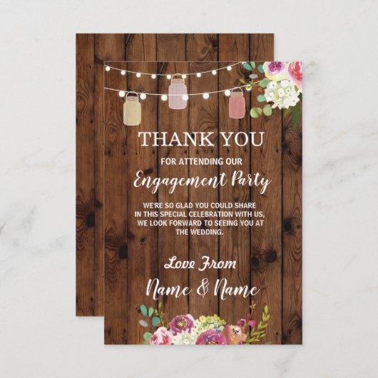 Vielen Dank, Ihre Karte Verlobung Hochzeitssaison (Vorne/Hinten)