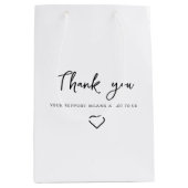 Vielen Dank, Ihre Unterstützung bedeutet uns viel, Mittlere Geschenktüte (Vorderseite)