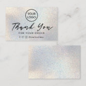 vielen Dank Imitate Glitzer Visitenkarte (Vorne/Hinten)